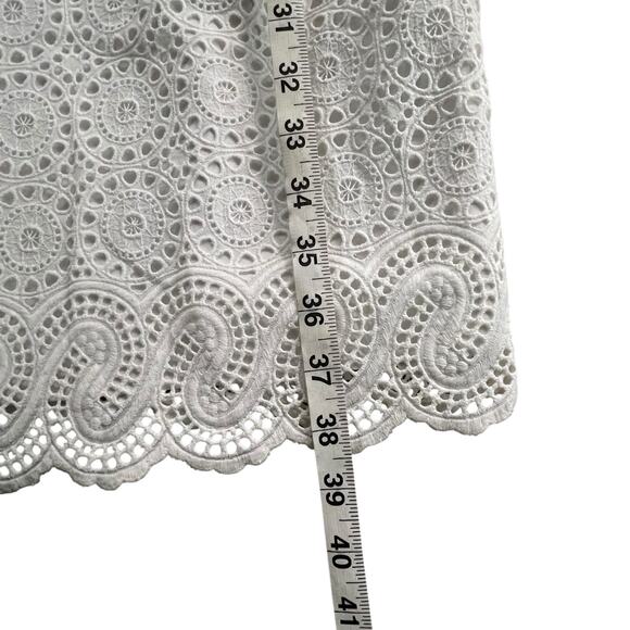 Lilly Pulitzer Dress Womens 16 White Jaida Sand Dollar Eyelet Scallop Hem NWT - Picture 11 of 16